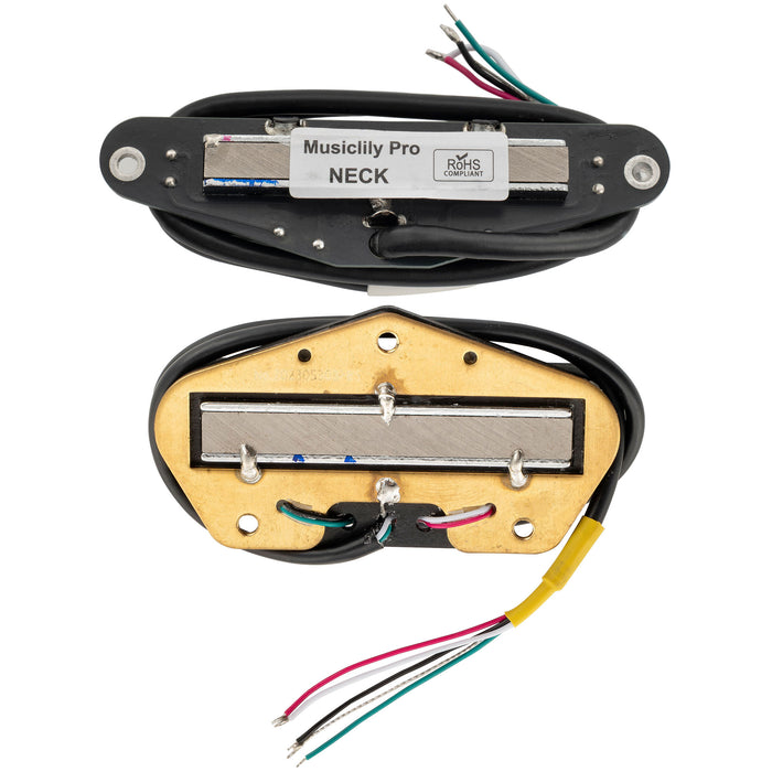 Musiclily Pro TL-DPHA Alnico 5 Rail Blade Single Coil Sized Humbucker Neck Bridge Pickups Set 9.1K/13.2K High Output for Tele Style Electric Guitar