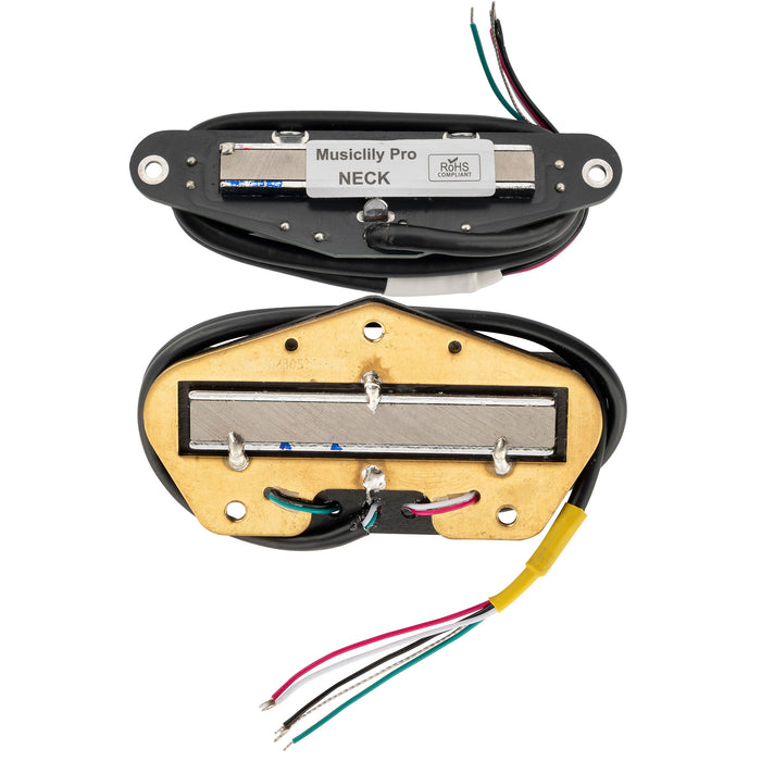 Musiclily Pro TL-DPHA Alnico 5 Rail Blade Single Coil Sized Humbucker Neck Bridge Pickups Set 9.1K/13.2K High Output for Tele Style Electric Guitar