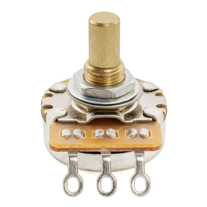 Musiclily Pro HD A500K+B500K ポット 黄銅製 メトリック ソリッド ショートシャフト 6.5mm オーディオリニアテーパー ポテンショメーター Tele/PB/JBスタイル エレキギター/ベース用 (1A1Bセット)