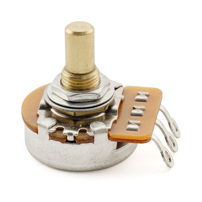 Musiclily Pro HD A500K ポット 黄銅製 メトリック ソリッド ショートシャフト 6.5mm オーディオテーパー ポテンショメーター エレキギター/ベース用