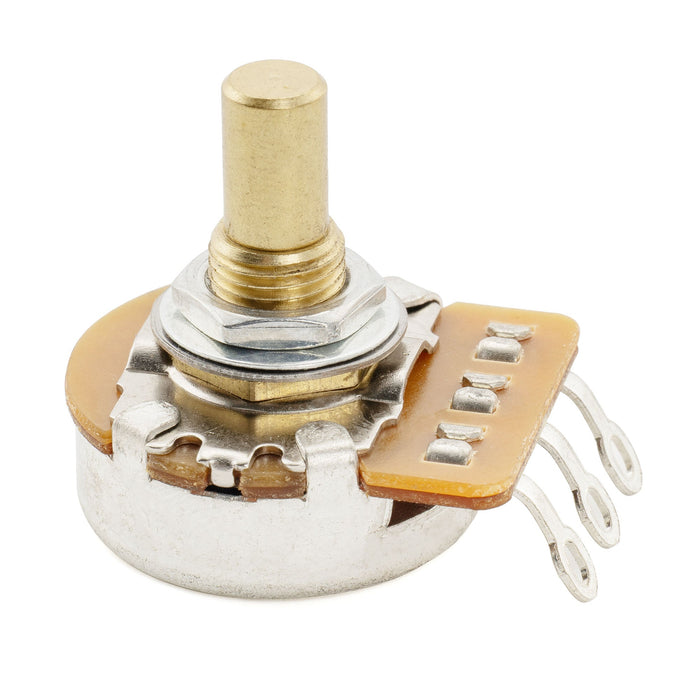 Musiclily Pro HD A500K ポット 黄銅製 メトリック ソリッド ショートシャフト 6.5mm オーディオテーパー ポテンショメーター エレキギター/ベース用