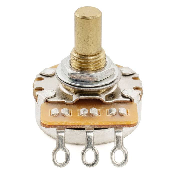 Musiclily Pro HD A1M ポット 黄銅製 メトリック ソリッド ショートシャフト 6.5mm オーディオテーパー ポテンショメーター エレキギター/ベース用 (4個セット)