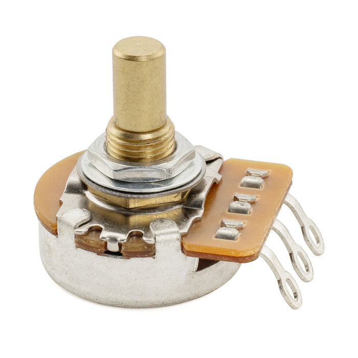 Musiclily Pro HD A1M ポット 黄銅製 メトリック ソリッド ショートシャフト 6.5mm オーディオテーパー ポテンショメーター エレキギター/ベース用