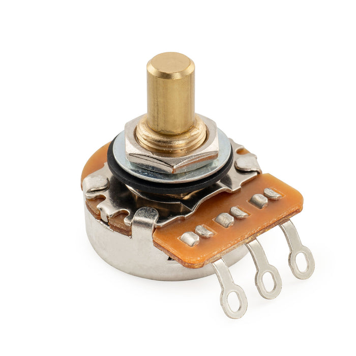 Musiclily Pro HD B250K Pot Brass Solid Short Shaft 1/4 Inch Linear Taper Potentiometer for Electric Guitar Bass