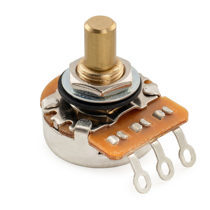 Musiclily Pro HD A500K Pot Brass Solid Short Shaft 1/4 Inch Audio Taper Potentiometer for Electric Guitar Bass