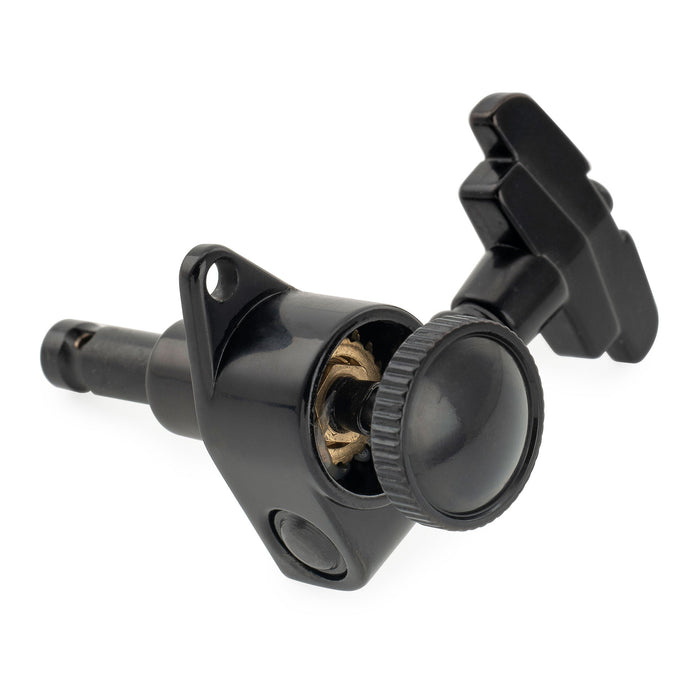 Musiclily Pro R18K Single 18:1 Ratio Full Sealed Locking Machine Head Treble Side Tuner Tuning Peg Key with GR-Style Button for Acoustic Electric Guitar