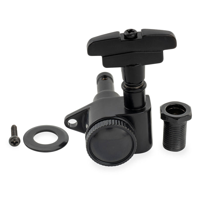 Musiclily Pro R18K Single 18:1 Ratio Full Sealed Locking Machine Head Treble Side Tuner Tuning Peg Key with GR-Style Button for Acoustic Electric Guitar