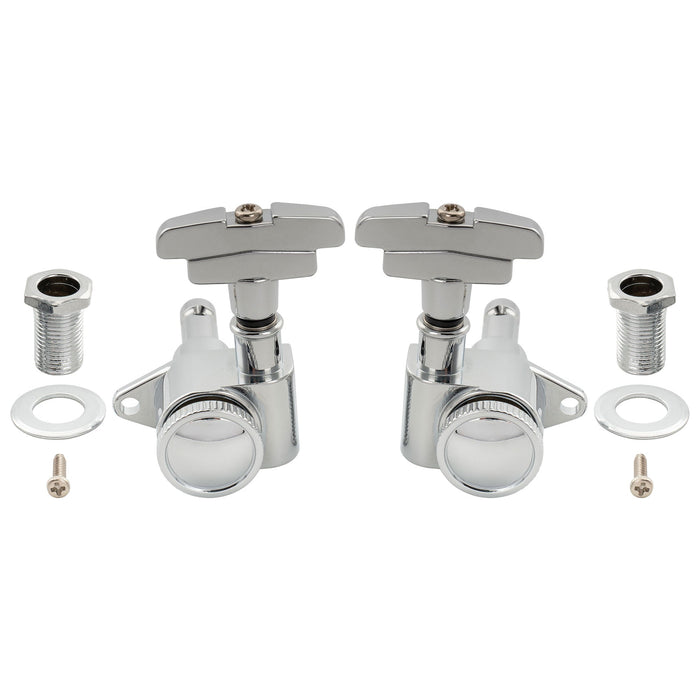 Musiclily Pro R18K 3R3L 18:1 Ratio Full Sealed Locking Machine Heads Tuners Tuning Pegs Keys with GR-Style Button for Acoustic Electric Guitar