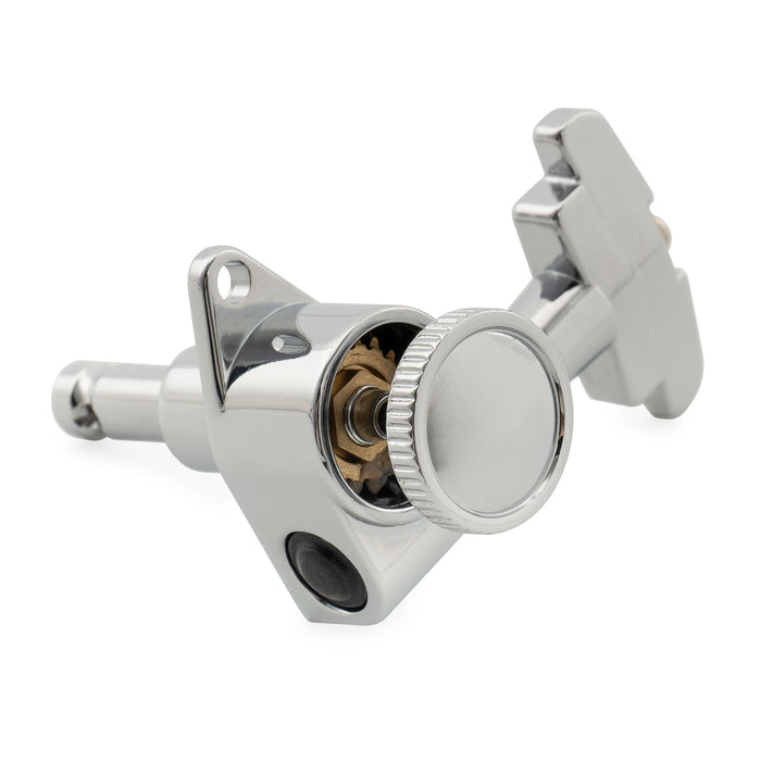 Musiclily Pro R18K Single 18:1 Ratio Full Sealed Locking Machine Head Treble Side Tuner Tuning Peg Key with GR-Style Button for Acoustic Electric Guitar