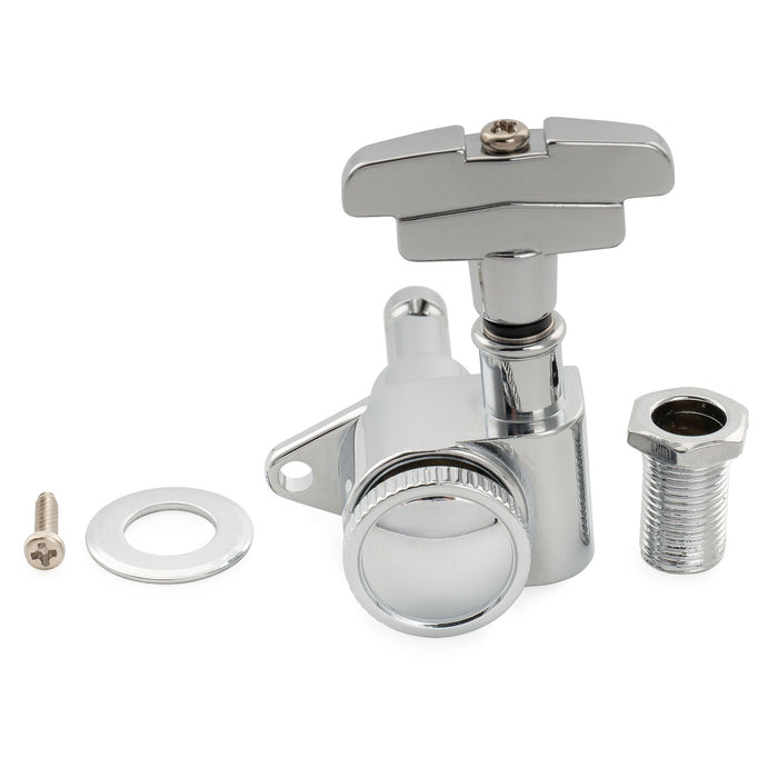 Musiclily Pro R18K Single 18:1 Ratio Full Sealed Locking Machine Head Treble Side Tuner Tuning Peg Key with GR-Style Button for Acoustic Electric Guitar