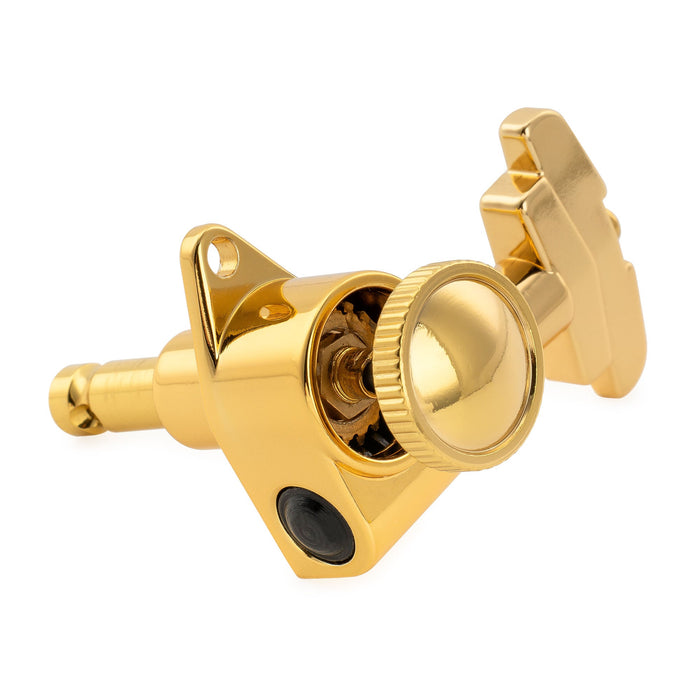 Musiclily Pro R18K Single 18:1 Ratio Full Sealed Locking Machine Head Treble Side Tuner Tuning Peg Key with GR-Style Button for Acoustic Electric Guitar