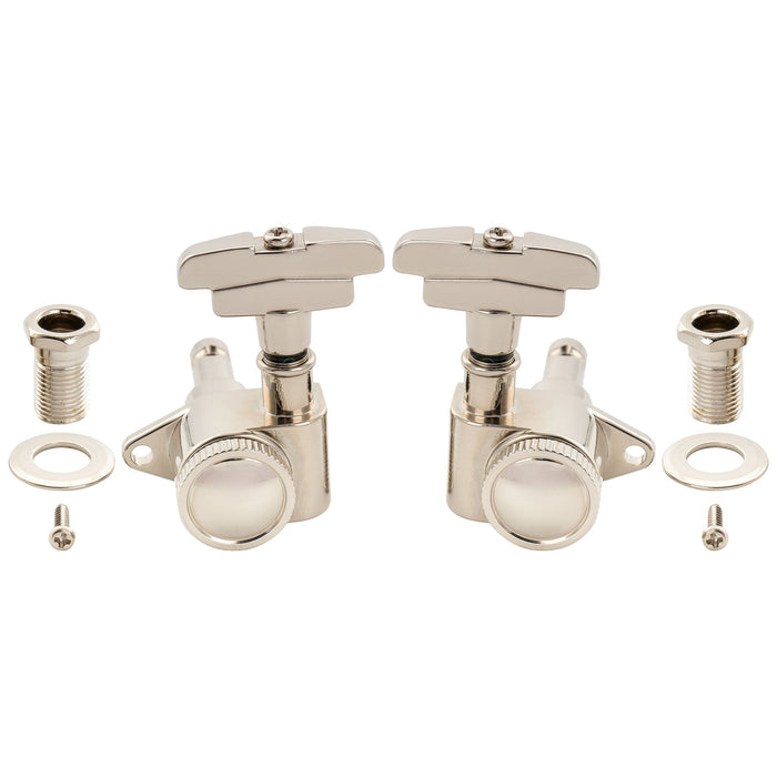 Musiclily Pro R18K 3R3L 18:1 Ratio Full Sealed Locking Machine Heads Tuners Tuning Pegs Keys with GR-Style Button for Acoustic Electric Guitar