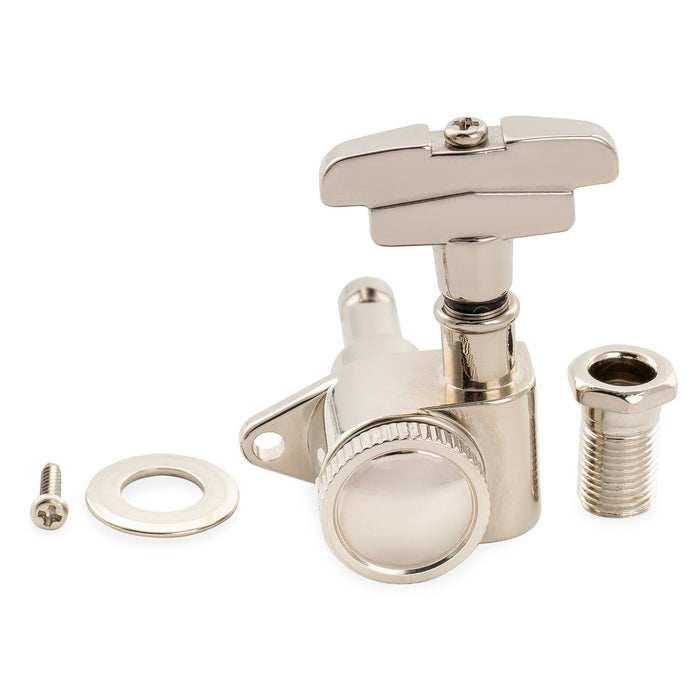 Musiclily Pro R18K Single 18:1 Ratio Full Sealed Locking Machine Head Treble Side Tuner Tuning Peg Key with GR-Style Button for Acoustic Electric Guitar