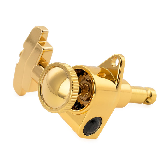 Musiclily Pro R18K Single 18:1 Ratio Full Sealed Locking Machine Head Bass Side Tuner Tuning Peg Key with GR-Style Button for Acoustic Electric Guitar