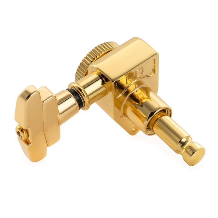 Musiclily Pro R18K Single 18:1 Ratio Full Sealed Locking Machine Head Bass Side Tuner Tuning Peg Key with GR-Style Button for Acoustic Electric Guitar