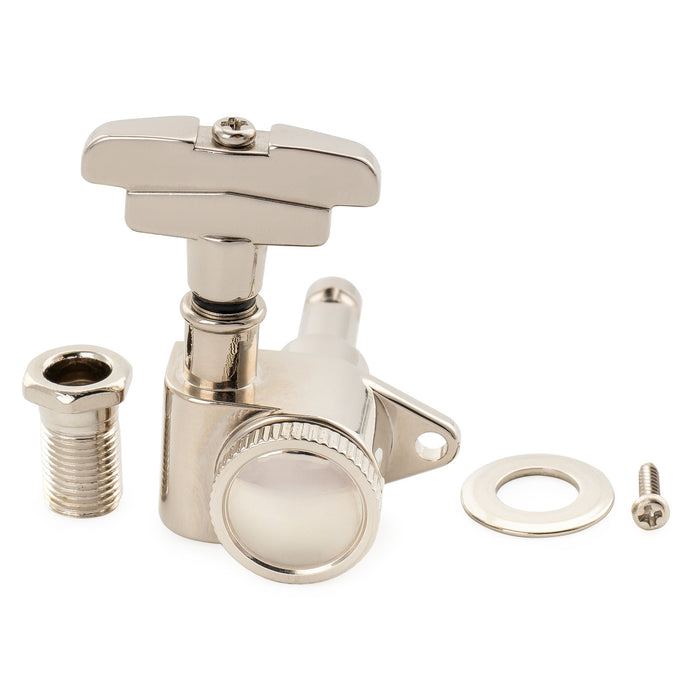 Musiclily Pro R18K Single 18:1 Ratio Full Sealed Locking Machine Head Bass Side Tuner Tuning Peg Key with GR-Style Button for Acoustic Electric Guitar