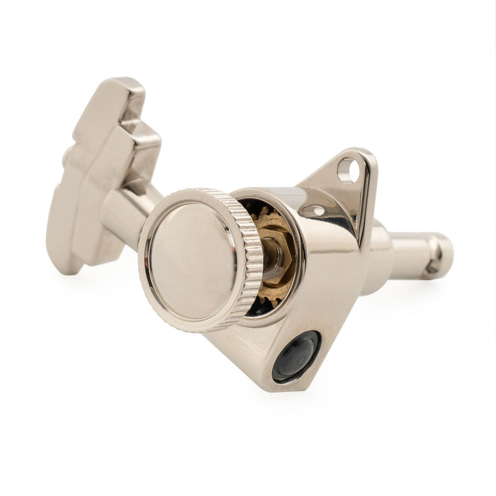 Musiclily Pro R18K Single 18:1 Ratio Full Sealed Locking Machine Head Bass Side Tuner Tuning Peg Key with GR-Style Button for Acoustic Electric Guitar