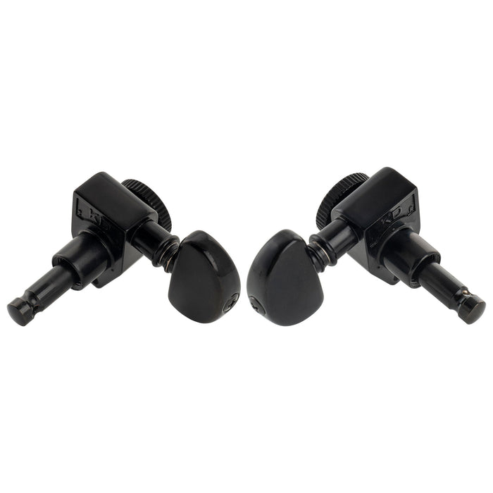 Musiclily Pro R18K 3R3L 18:1 Ratio Full Sealed Locking Machine Heads Tuners Tuning Pegs Keys with Half Moon Button for Acoustic Electric Guitar