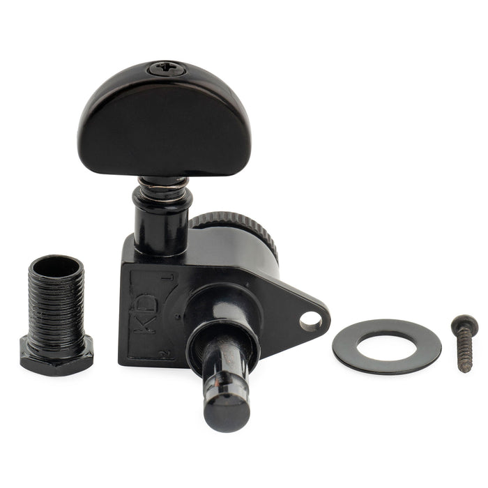 Musiclily Pro R18K Single 18:1 Ratio Full Sealed Locking Machine Head Treble Side Tuner Tuning Peg Key with Half Moon Button for Acoustic Electric Guitar