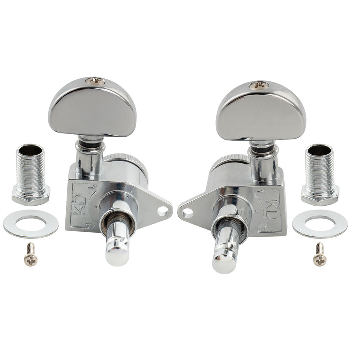 Mecanismos de afinação Locking R18K 3R3L, Relação 18:1, totalmente vedados, com cabeça de meia-lua para violão acústico e elétrico