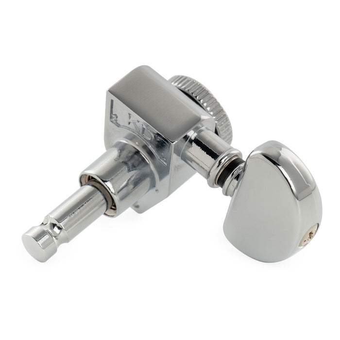 Musiclily Pro R18K Single 18:1 Ratio Full Sealed Locking Machine Head Treble Side Tuner Tuning Peg Key with Half Moon Button for Acoustic Electric Guitar