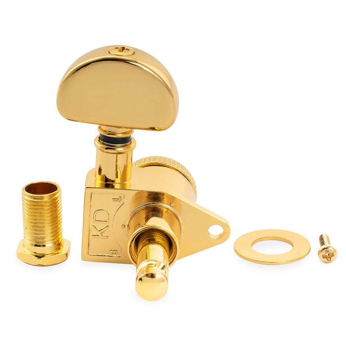 Musiclily Pro R18K Single 18:1 Ratio Full Sealed Locking Machine Head Treble Side Tuner Tuning Peg Key with Half Moon Button for Acoustic Electric Guitar