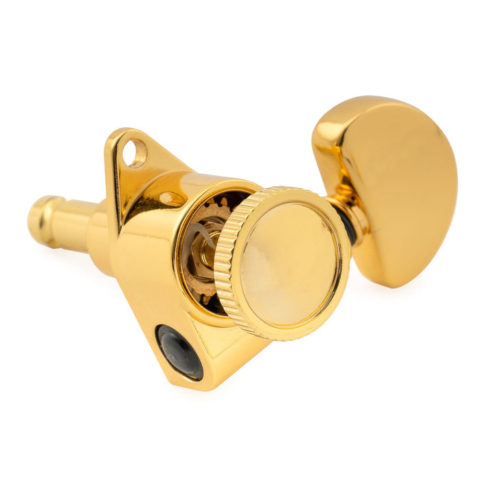 Musiclily Pro R18K Single 18:1 Ratio Full Sealed Locking Machine Head Treble Side Tuner Tuning Peg Key with Half Moon Button for Acoustic Electric Guitar