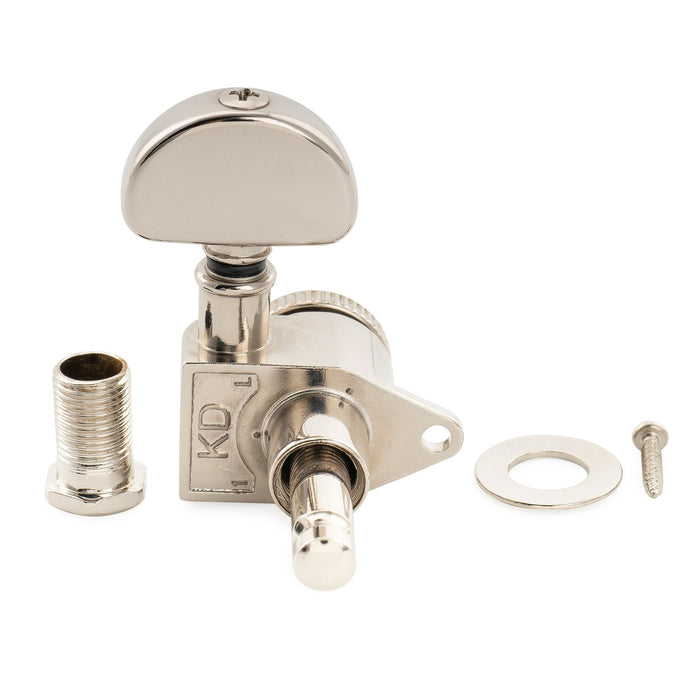 Musiclily Pro R18K Single 18:1 Ratio Full Sealed Locking Machine Head Treble Side Tuner Tuning Peg Key with Half Moon Button for Acoustic Electric Guitar