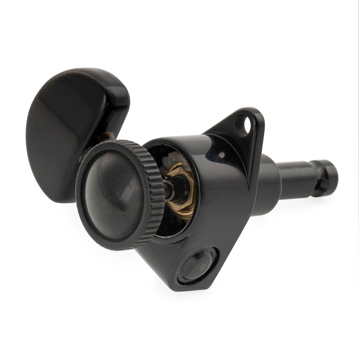 Musiclily Pro R18K Single 18:1 Ratio Full Sealed Locking Machine Head Bass Side Tuner Tuning Peg Key with Half Moon Button for Acoustic Electric Guitar