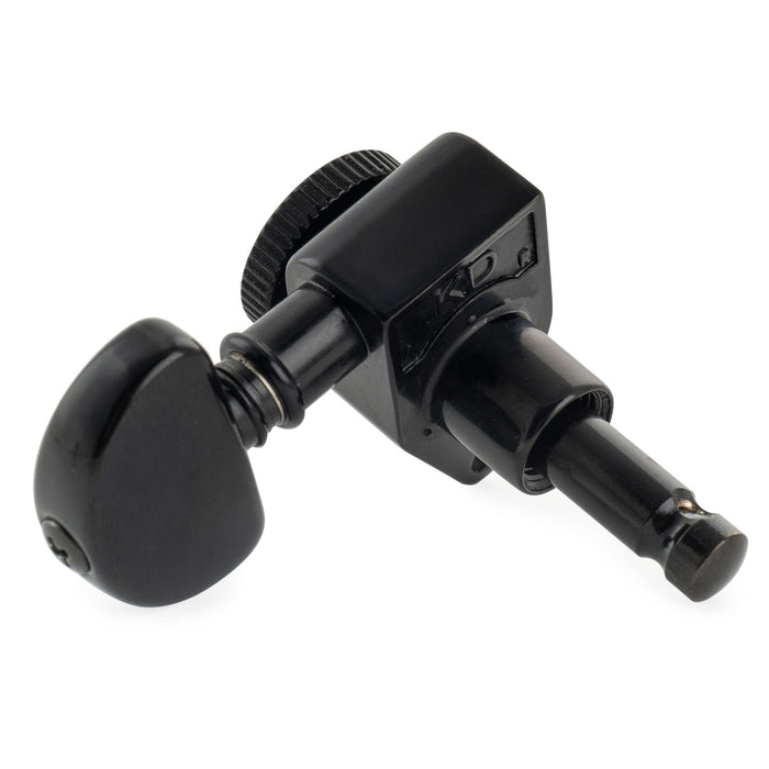 Musiclily Pro R18K Single 18:1 Ratio Full Sealed Locking Machine Head Bass Side Tuner Tuning Peg Key with Half Moon Button for Acoustic Electric Guitar