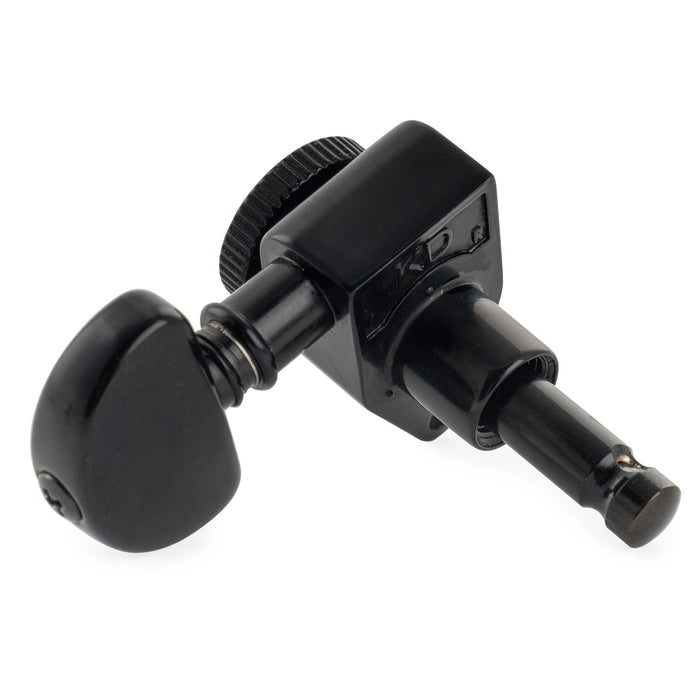 Musiclily Pro R18K Single 18:1 Ratio Full Sealed Locking Machine Head Bass Side Tuner Tuning Peg Key with Half Moon Button for Acoustic Electric Guitar