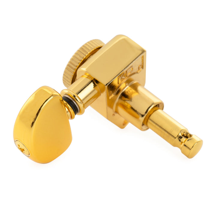 Musiclily Pro R18K Single 18:1 Ratio Full Sealed Locking Machine Head Bass Side Tuner Tuning Peg Key with Half Moon Button for Acoustic Electric Guitar