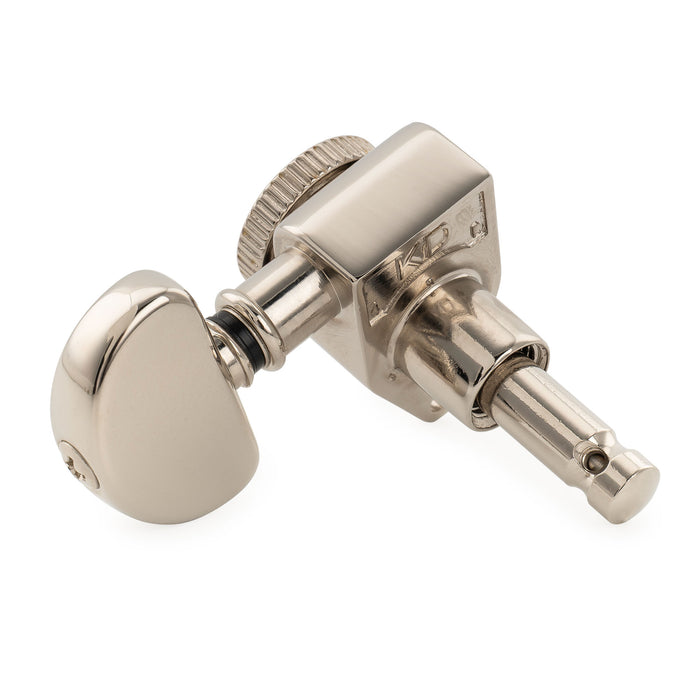 Musiclily Pro R18K Single 18:1 Ratio Full Sealed Locking Machine Head Bass Side Tuner Tuning Peg Key with Half Moon Button for Acoustic Electric Guitar