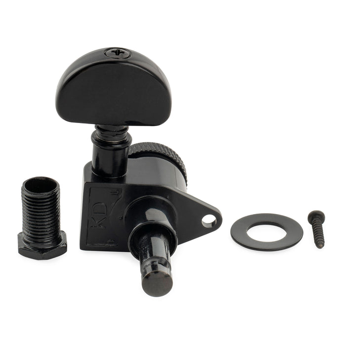 Musiclily Pro R18K Single 18:1 Ratio Full Sealed Locking Machine Head Treble Side Tuner Tuning Peg Key with Half-Moon Button for Acoustic Electric Guitar