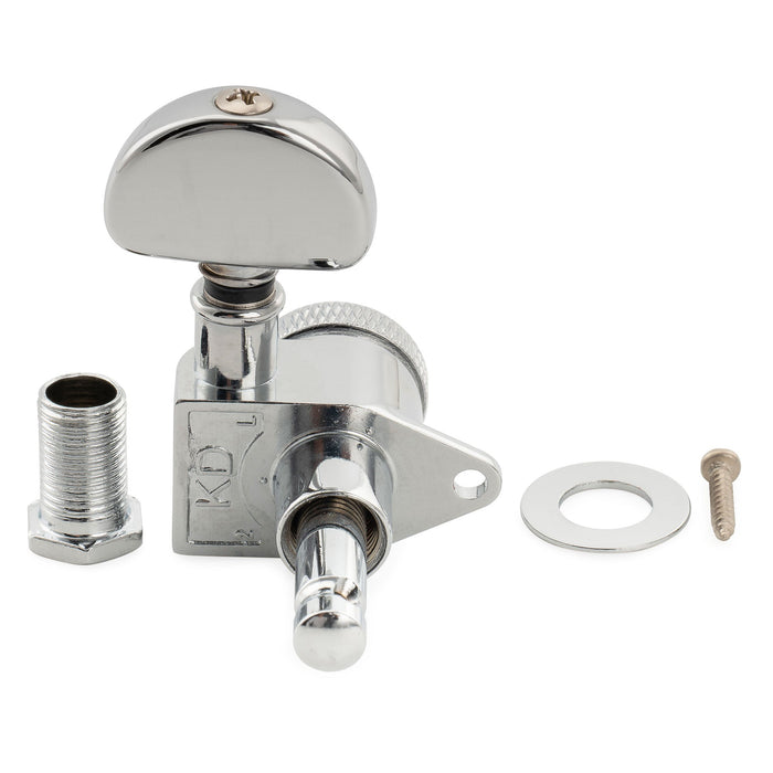 Musiclily Pro R18K Single 18:1 Ratio Full Sealed Locking Machine Head Treble Side Tuner Tuning Peg Key with Half-Moon Button for Acoustic Electric Guitar