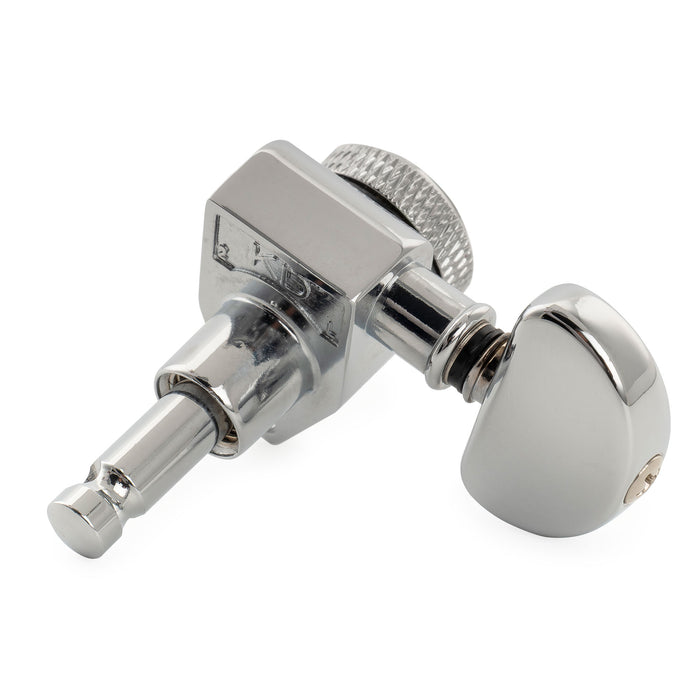 Musiclily Pro R18K Single 18:1 Ratio Full Sealed Locking Machine Head Treble Side Tuner Tuning Peg Key with Half-Moon Button for Acoustic Electric Guitar