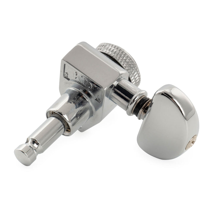 Musiclily Pro R18K Single 18:1 Ratio Full Sealed Locking Machine Head Treble Side Tuner Tuning Peg Key with Half-Moon Button for Acoustic Electric Guitar