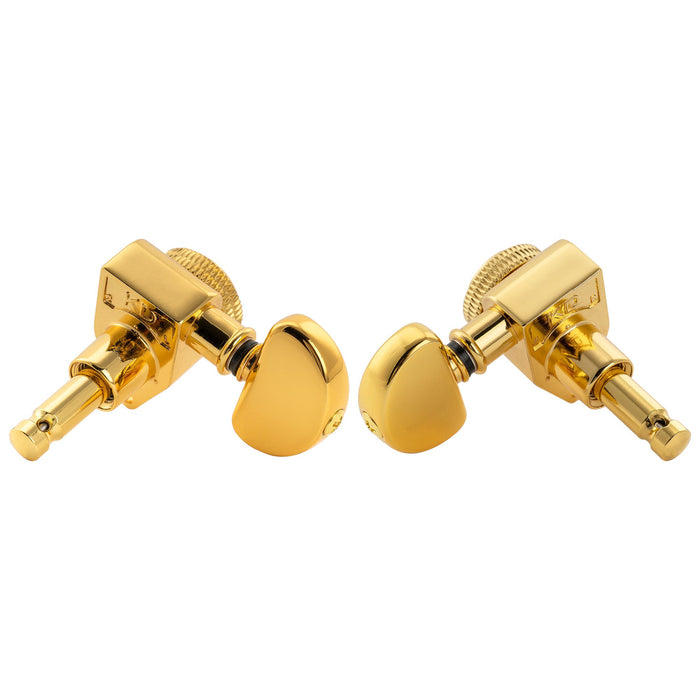 Musiclily Pro R18K 3R3L 18:1 Ratio Full Sealed Locking Machine Heads Tuners Tuning Pegs Keys with Half-Moon Button for Acoustic Electric Guitar