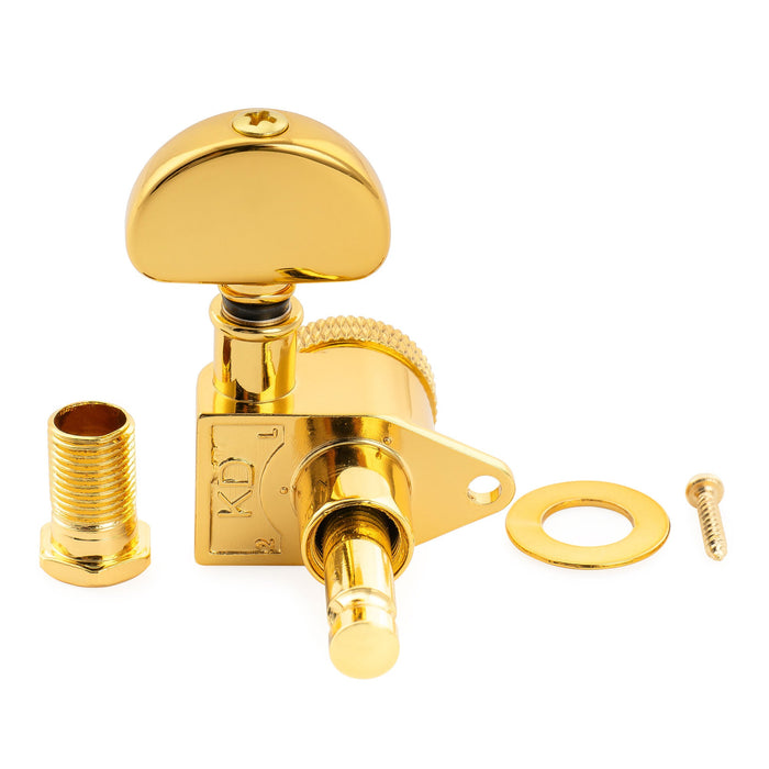 Musiclily Pro R18K Single 18:1 Ratio Full Sealed Locking Machine Head Treble Side Tuner Tuning Peg Key with Half-Moon Button for Acoustic Electric Guitar