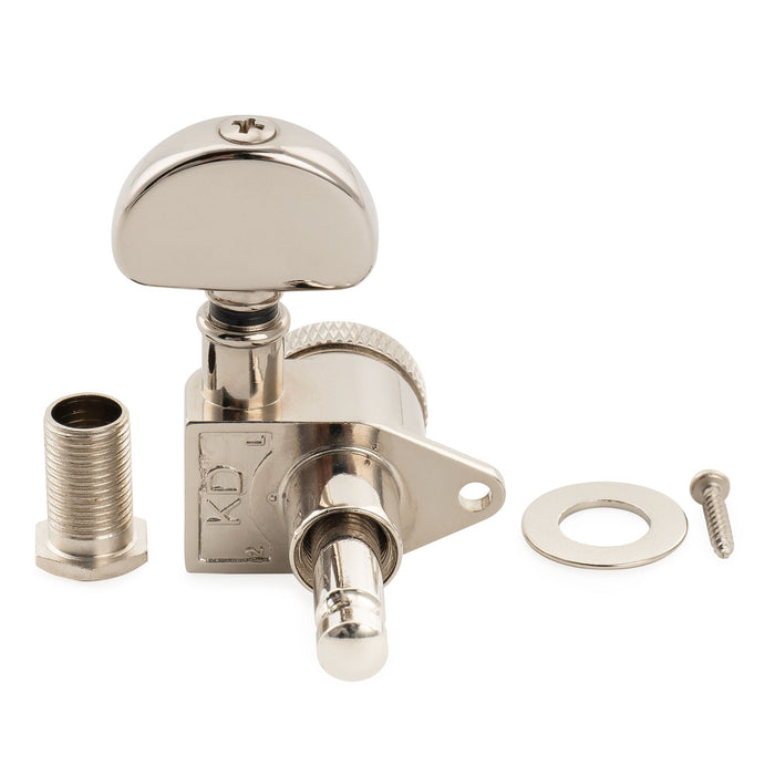 Musiclily Pro R18K Single 18:1 Ratio Full Sealed Locking Machine Head Treble Side Tuner Tuning Peg Key with Half-Moon Button for Acoustic Electric Guitar