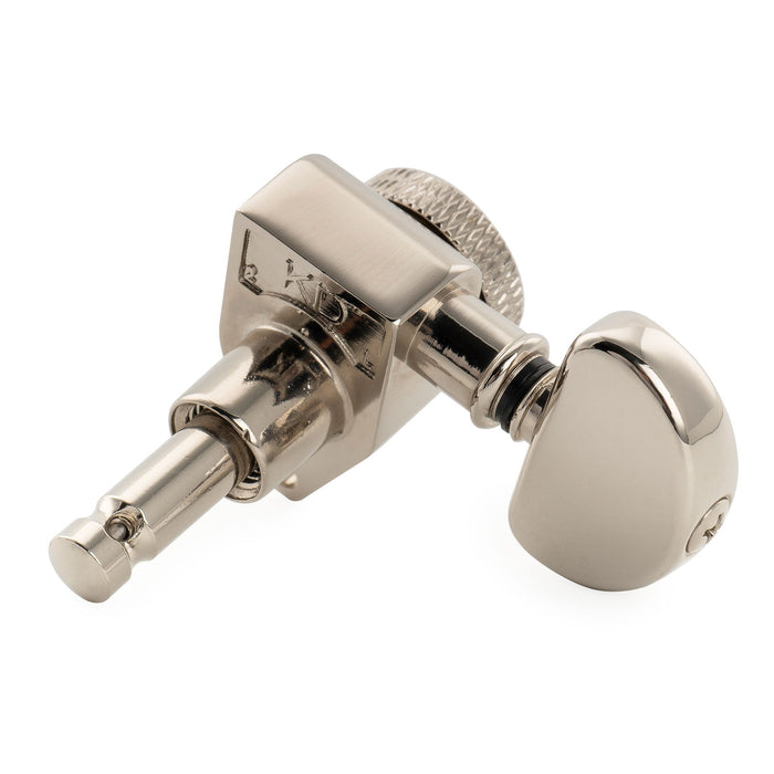 Musiclily Pro R18K Single 18:1 Ratio Full Sealed Locking Machine Head Treble Side Tuner Tuning Peg Key with Half-Moon Button for Acoustic Electric Guitar