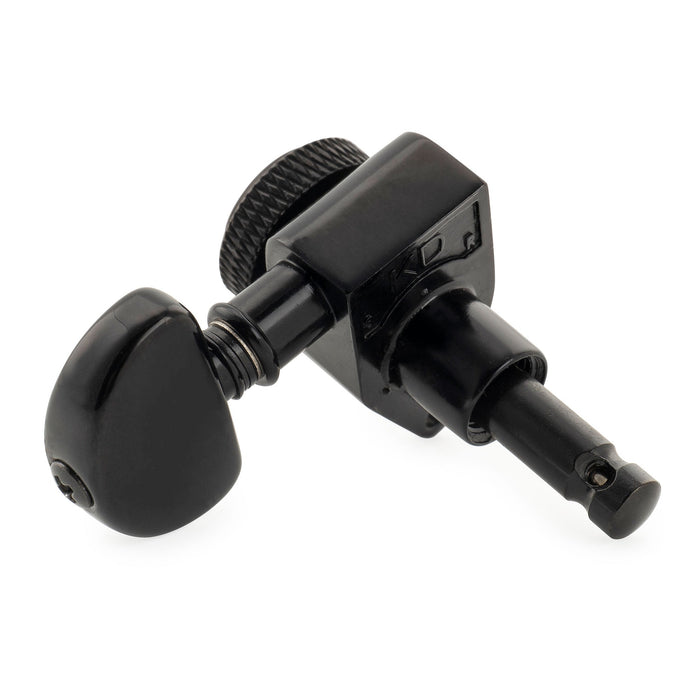 Musiclily Pro R18K Single 18:1 Ratio Full Sealed Locking Machine Head Bass Side Tuner Tuning Peg Key with Half-Moon Button for Acoustic Electric Guitar