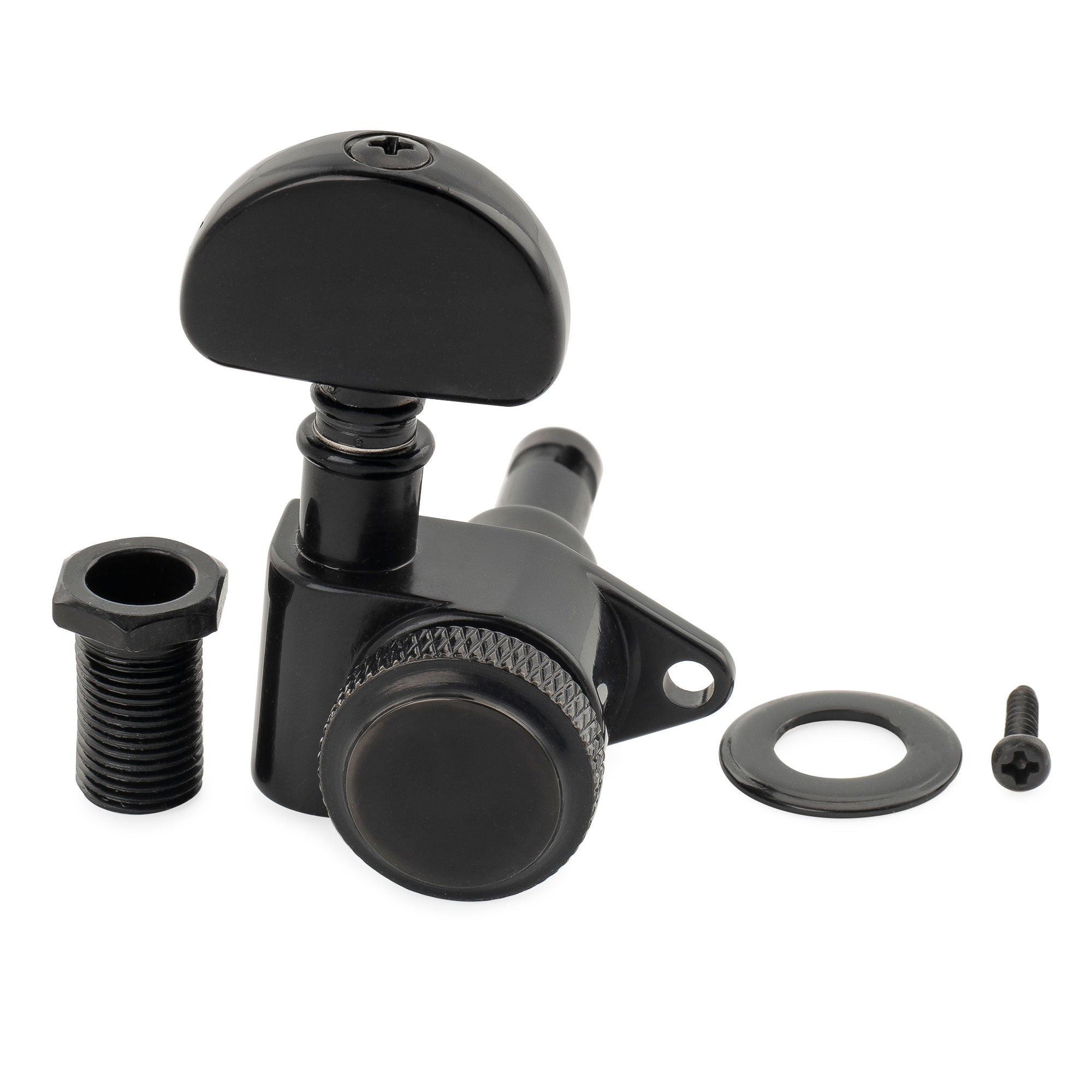 Musiclily Pro R18K-10 Mécanisme de basse à 1 seul rapport 18:1, verrouillage complet, côté grave, bouton en demi-lune, pour guitare acoustique électrique