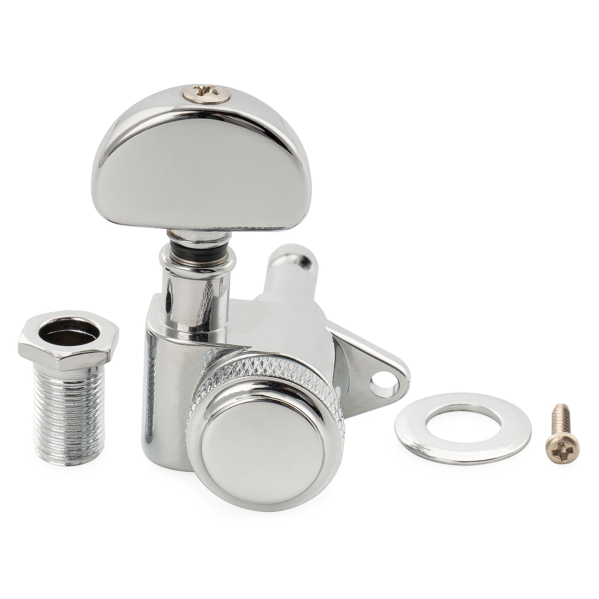 Musiclily Pro R18K-10 Mécanisme de basse à 1 seul rapport 18:1, verrouillage complet, côté grave, bouton en demi-lune, pour guitare acoustique électrique