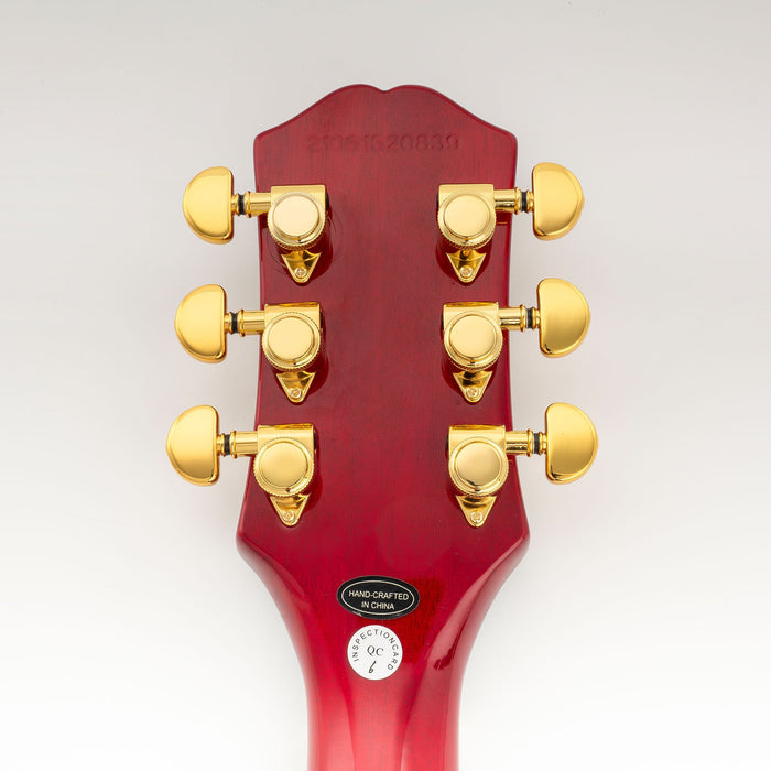 Musiclily Pro R18K Single 18:1 Ratio Full Sealed Locking Machine Head Bass Side Tuner Tuning Peg Key with Half-Moon Button for Acoustic Electric Guitar