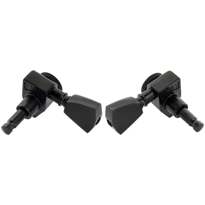 Musiclily Pro R18K 3R3L 18:1 Ratio Full Sealed Locking Machine Heads Tuners Tuning Pegs Keys with Keystone Button for Acoustic Electric Guitar