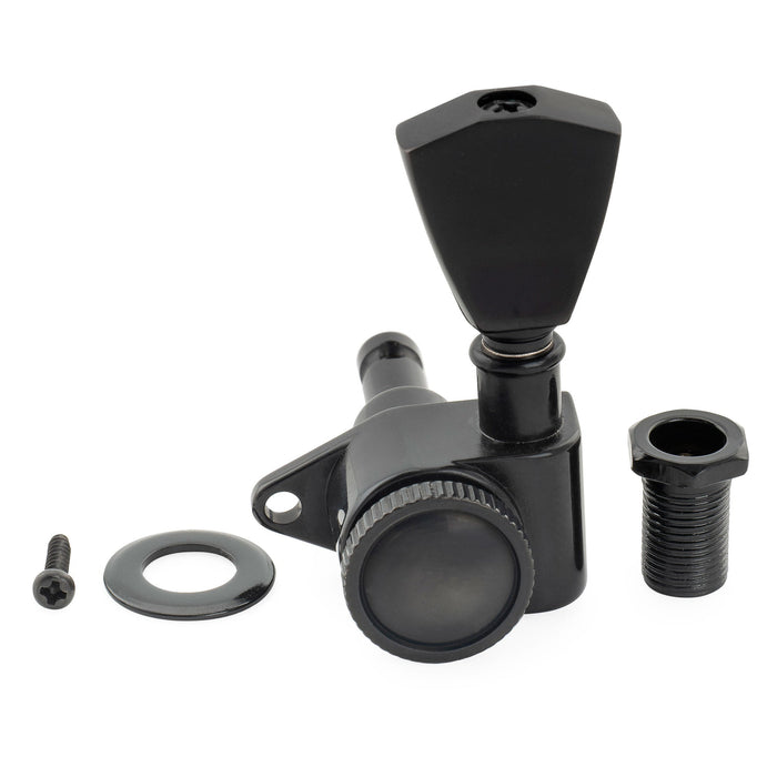 Musiclily Pro R18K Single 18:1 Ratio Full Sealed Locking Machine Head Treble Side Tuner Tuning Peg Key with Keystone Button for Acoustic Electric Guitar