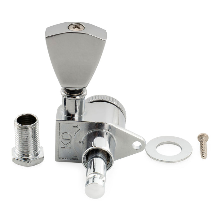 Musiclily Pro R18K Single 18:1 Ratio Full Sealed Locking Machine Head Treble Side Tuner Tuning Peg Key with Keystone Button for Acoustic Electric Guitar