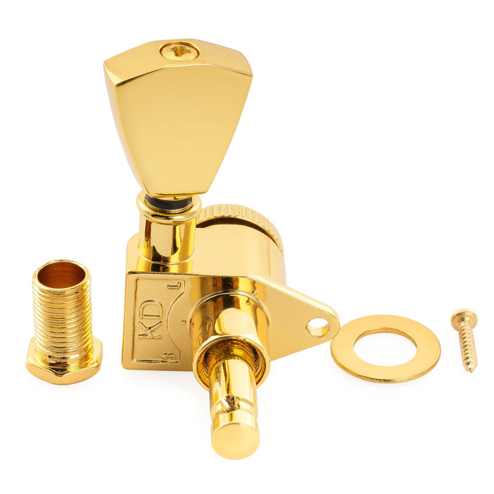 Musiclily Pro R18K Single 18:1 Ratio Full Sealed Locking Machine Head Treble Side Tuner Tuning Peg Key with Keystone Button for Acoustic Electric Guitar