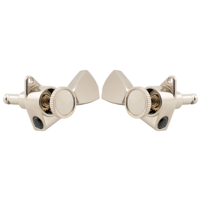 Musiclily Pro R18K 3R3L 18:1 Ratio Full Sealed Locking Machine Heads Tuners Tuning Pegs Keys with Keystone Button for Acoustic Electric Guitar